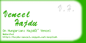 vencel hajdu business card